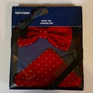 Basic Editions Bow Tie Hankie Set